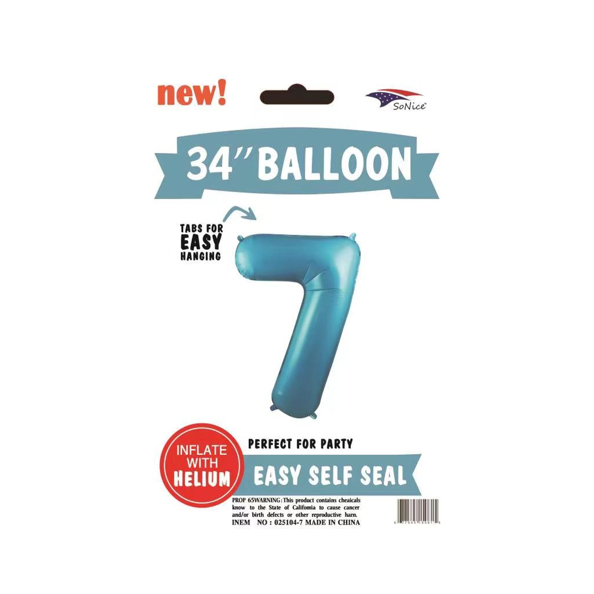34" Foil Balloon Light Blue #7